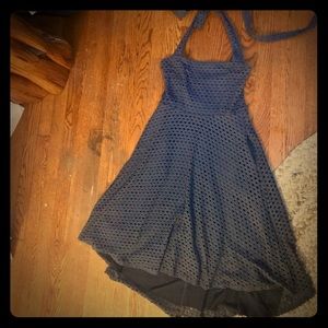 Weston Wear Sleeveless Halter Dress Small Blue